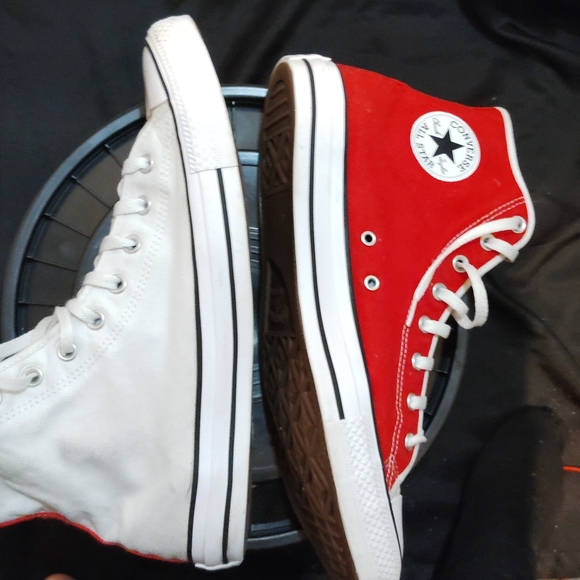 Converse Kids' Classic High-Top Sneakers - Red and White - Picture 5 of 8